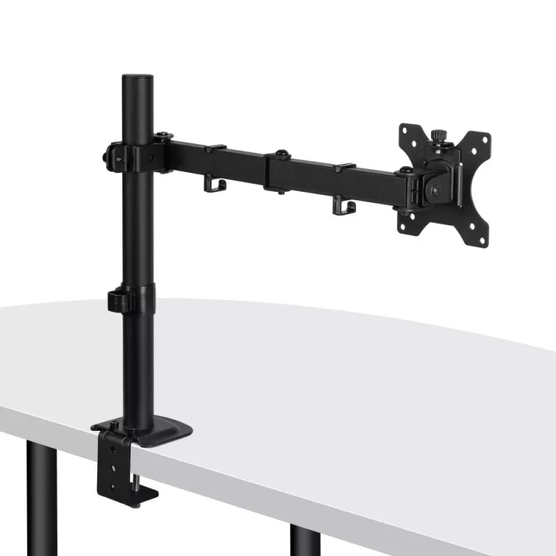 Lindy Single Adjustable Display Mount, 8 kg, 33 cm (13 col.), 81,3 cm (32 col.), 75 x 75 mm, 100 x 100 mm, juoda