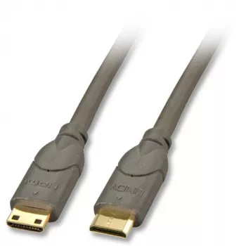 Lindy 0.5m HDMI CAT2 laidas, HDMI Type C (Mini), juodas
