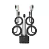 Lindy 2 prievadų DisplayPort 1.2, USB 2.0 ir garso kabelinis KVM jungiklis