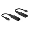 Lindy 100m šviesolaidinis USB 3.2 Type C prailgintuvas, tinklo siųstuvas ir imtuvas, 100 m, 10000 Mbit/s, Skaidula, USB 3.2 Gen 1 (3.1 Gen 1) Type-C, juoda