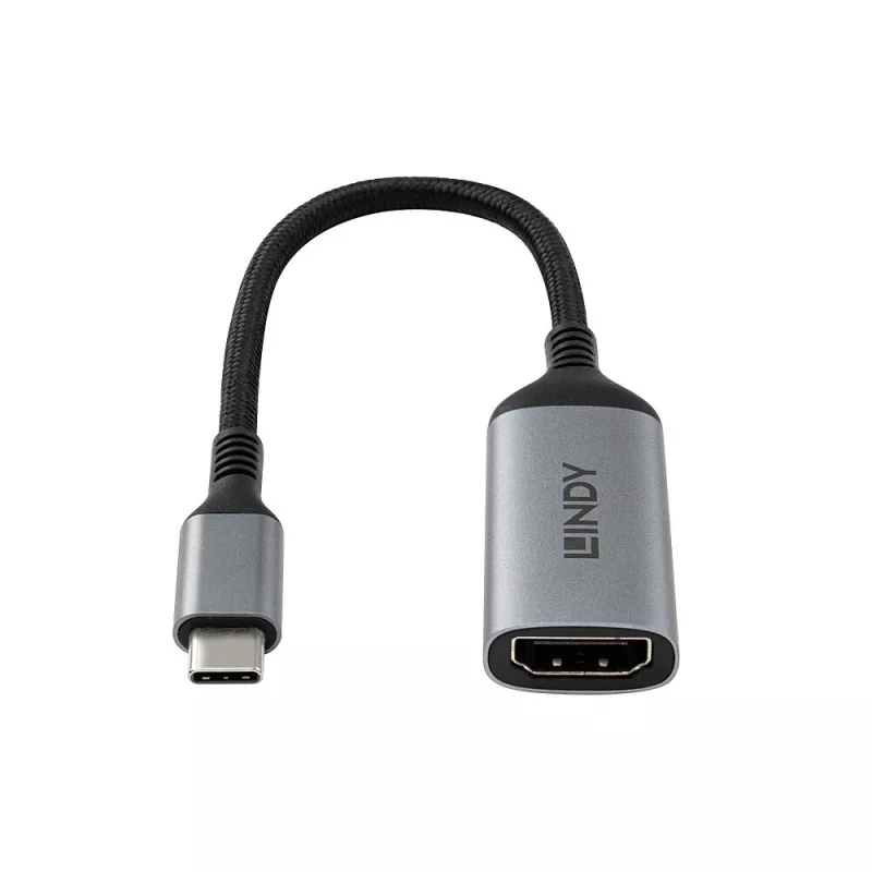 Lindy 43428 USB Type-C į HDMI vaizdo kabelio adapteris 0,15 m pilka