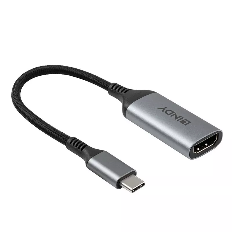 Lindy 43428 USB Type-C į HDMI vaizdo kabelio adapteris 0,15 m pilka