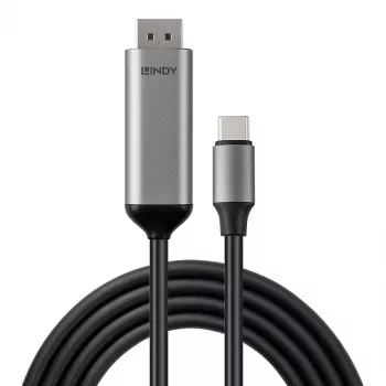 Lindy 43504 USB Type-C į DisplayPort laidų adapteris 2 m Pilka