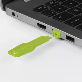 Lindy RJ45 prievado blokavimo raktas, žalias