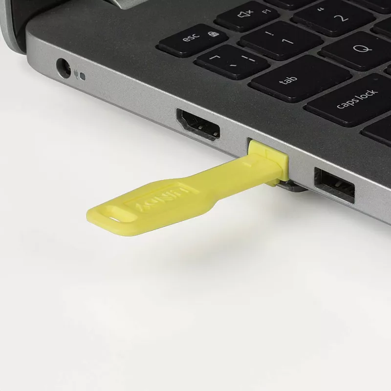 Lindy RJ45 prievadų užraktai geltoni, 10 vnt. + 1 raktas