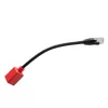 Lindy 0.2m RJ-45 Cat.6A Break-Away Adapter, 0.2 m, Cat6a, RJ-45, RJ-45, Juoda, Raudona