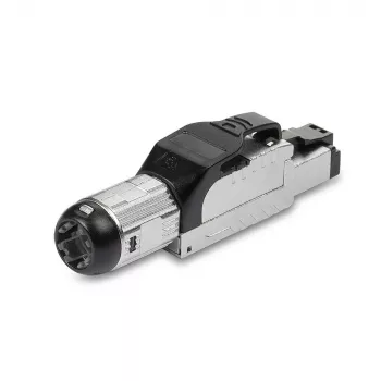 Lindy RJ-45 Cat.6/6A Toolless Field Termination Plug, RJ45, juoda, sidabrinė, metalas, CE, REACH, RoHS, UKCA, 240 g, 133 mm