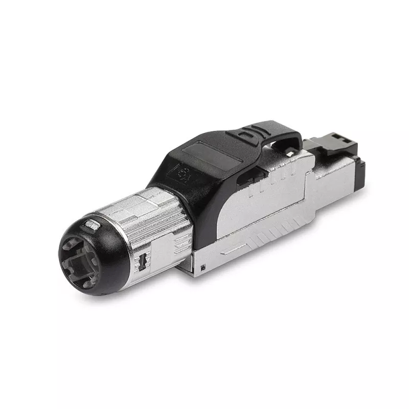 Lindy RJ-45 Cat.6/6A Toolless Field Termination Plug, RJ45, juoda, sidabrinė, metalas, CE, REACH, RoHS, UKCA, 240 g, 133 mm