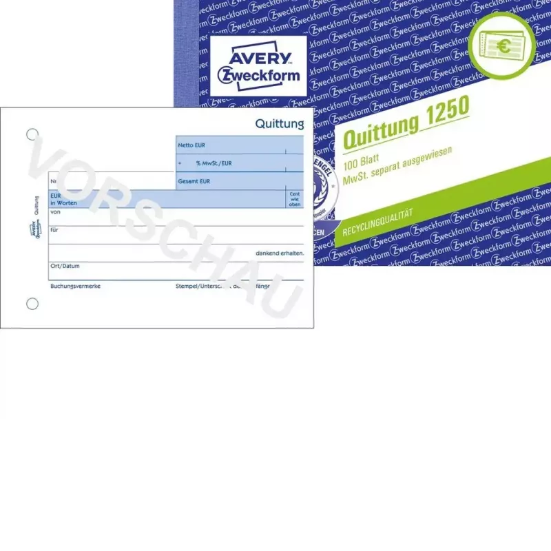 Apskaitos knygelė / sąsiuvinis A6 Avery 1250