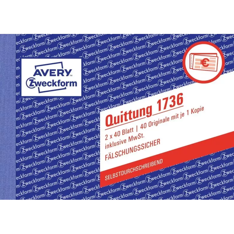 Apskaitos formų knygelė A6 Avery 1736-5