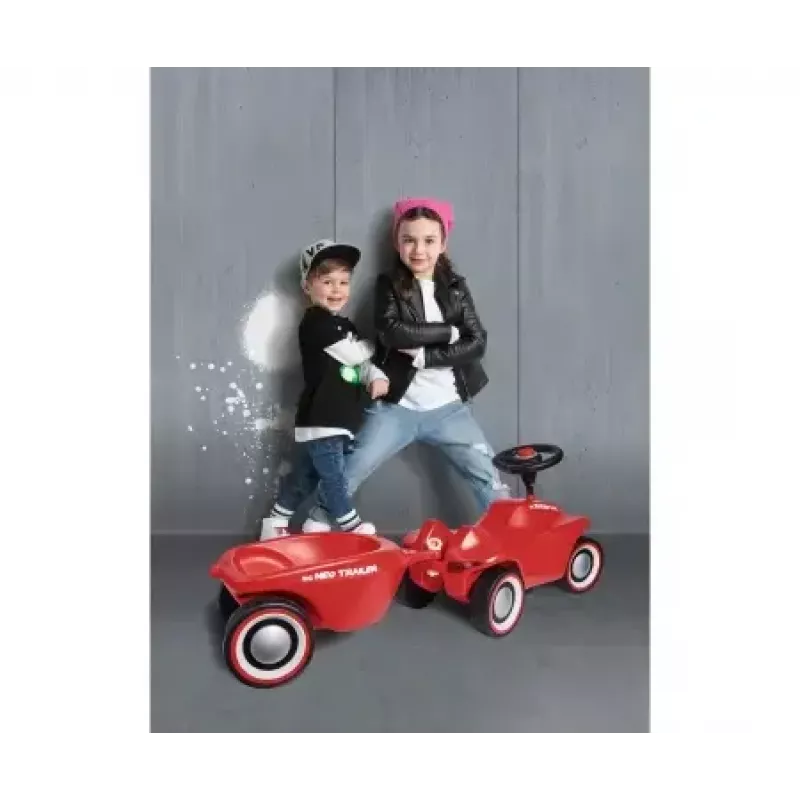 Priekabėlė automobiliui Simba-Dickie BIG Bobby-Car Neo Trailer – plastikinė, raudona, 1–5 metams
