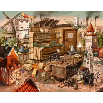Dėlionė Ravensburger 17447 – 919 dalių, 640 mm plotis, rekomenduojama nuo 14 metų