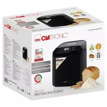 Duonkepė CLATRONIC BBA 3774 550 W – 3 L forma, iki 1,5 kg kepalas, 12 programų, LCD laikmatis