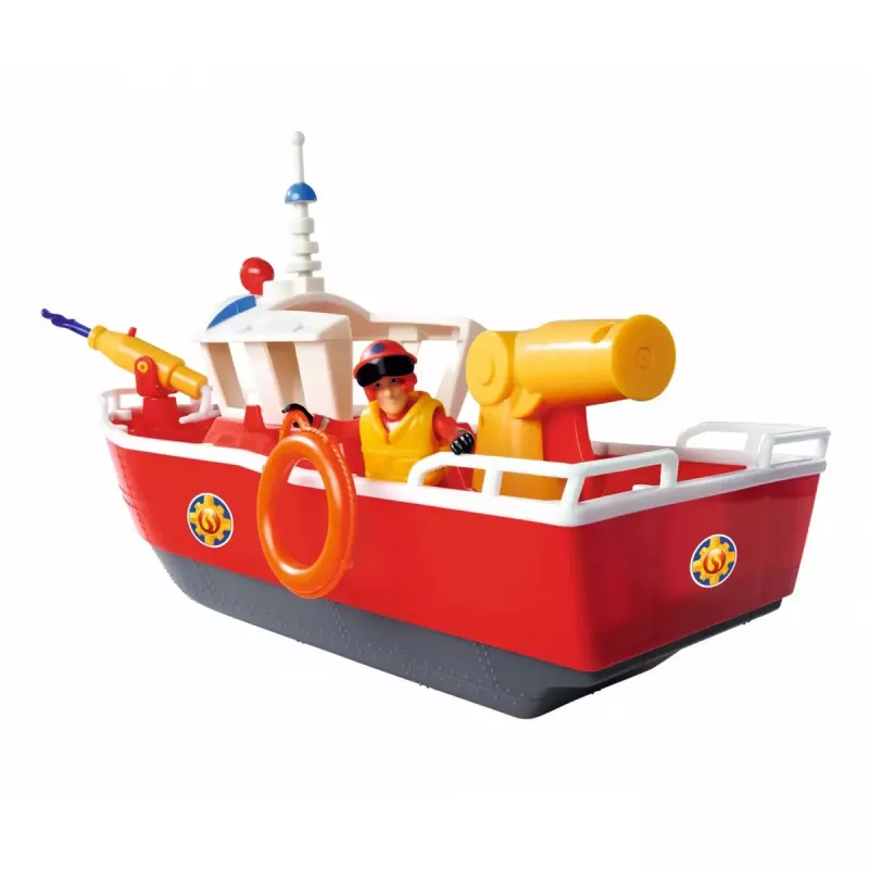 Žaislinis gaisrinis kateris Simba-Dickie Fireman Sam Titan Fireboat, transporto priemonės žaidimų rinkinys
