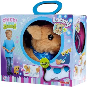 Simba ChiChi LOVE Loomy minkštas žaislas Auksaspalvis retriveris, 20 cm, smėlio ir rožinės spalvos