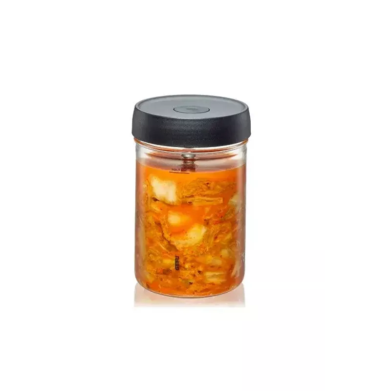 Fermentacijos stiklainis 1 L GEFU NATIVO G-15810, stiklinis indas su oro užraktu rauginimui ir laktobacilų fermentacijai