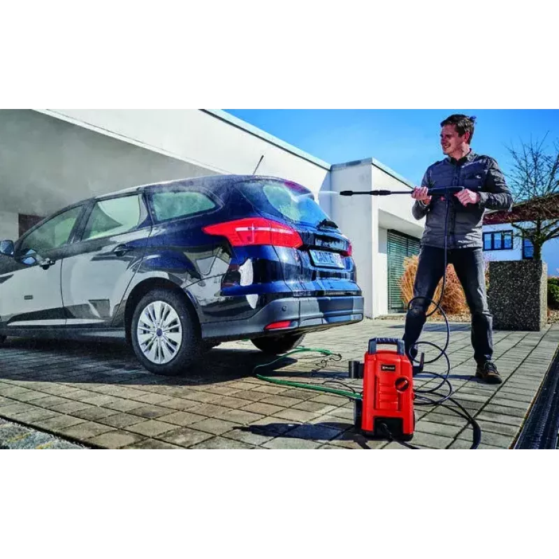 EINHELL TC-HP 130 elektrinis aukšto slėgio plovimo aparatas stačias, 130 bar, 390 l/h, 5 m žarna