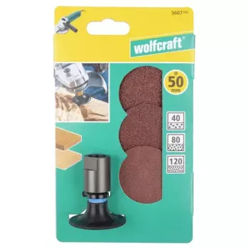 Šlifavimo diskų rinkinys Wolfcraft WF5607000 metalui ir medžiui