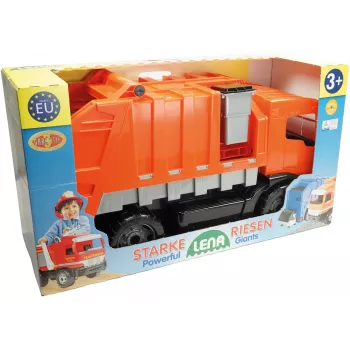 LENA® Šiukšliavežis ZL-02166 – žaidimų sunkvežimis su dviem konteineriais