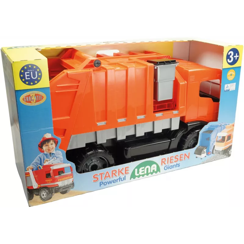 LENA® Šiukšliavežis ZL-02166 – žaidimų sunkvežimis su dviem konteineriais