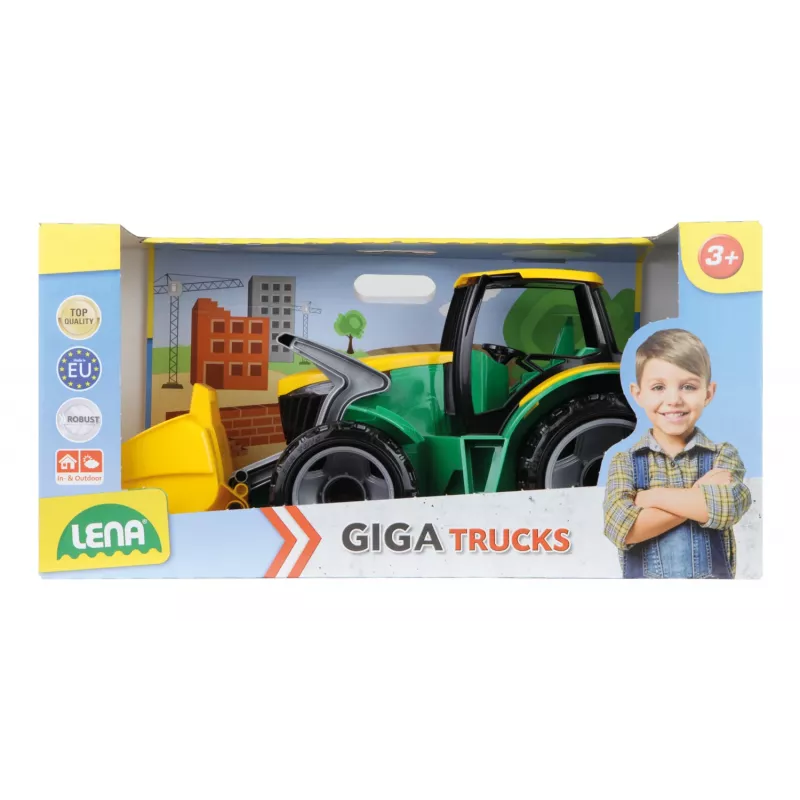 Traktorius Lena GIGA TRUCKS ZL-02057 su kastuvu vaikams nuo 3 metų