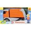 Lena Truckies Šiukšliavežis, Sunkvežimis, 2 m., Plastikas, Pilka, Oranžinė