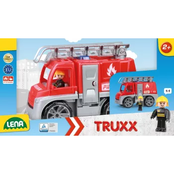 Žaislinis gaisrinis automobilis Truck Lena TRUXX Firebrigade su kopėčiomis