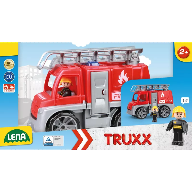 Žaislinis gaisrinis automobilis Truck Lena TRUXX Firebrigade su kopėčiomis