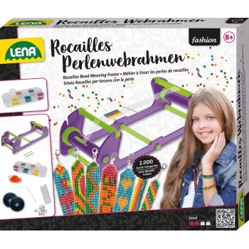 Karoliukų audimo rėmelis Lena 42722 Rocailles – reguliuojamo aukščio, lengvas audimo stakleles
