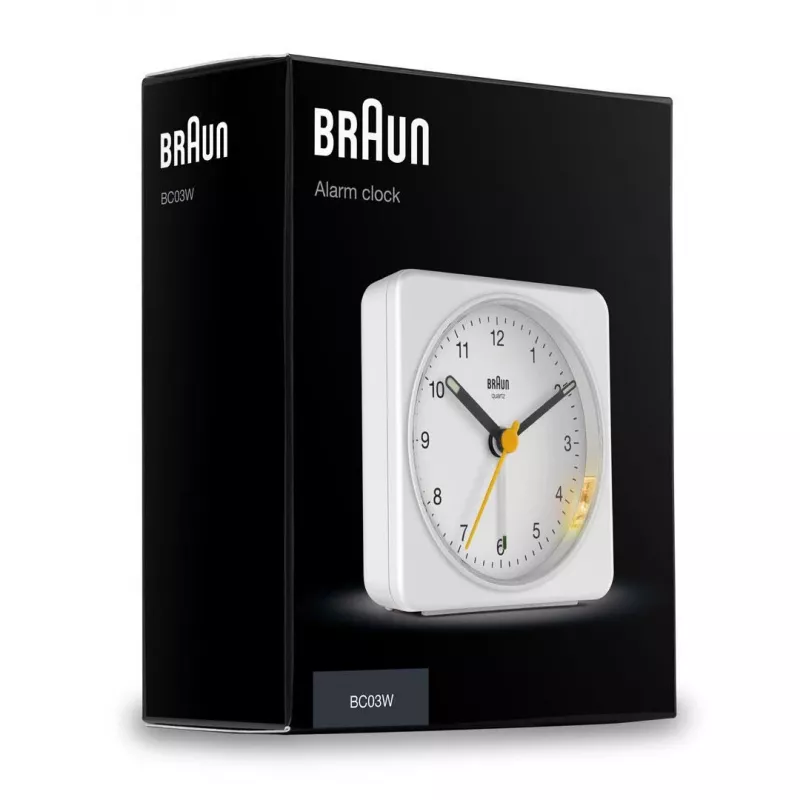 Braun BC03W kvarcinis žadintuvas baltas