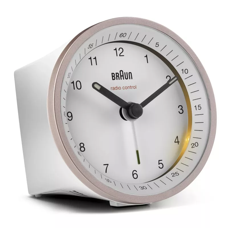 Braun BC07 kvarcinis žadintuvas rožinis, baltas