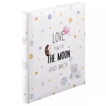 Hama To The Moon fotoalbumas juoda, mėlyna, rožinė, balta, geltona 300 lapų 10 x 15 cm