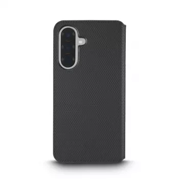 Mobiliojo telefono dėklas „White Diamonds“ 00039091 – knygelinis plonas dėklas, skirtas Samsung Galaxy A57 5G, juodas