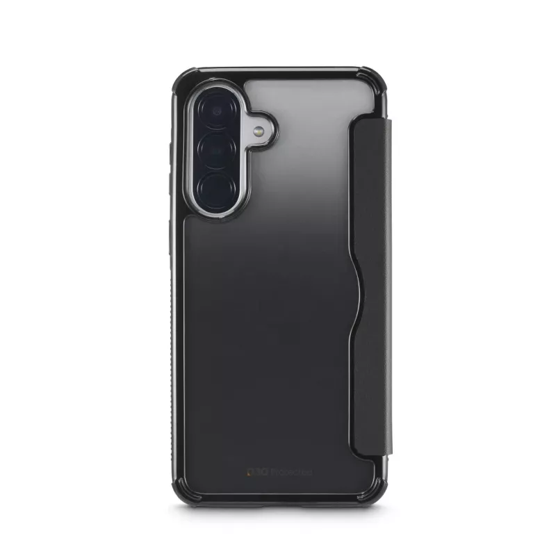 Mobiliojo telefono dėklas HAMA 00080335 — juodas, apsauginis dėklas su kortelių kišenėmis, skirtas Samsung Galaxy A57 5G
