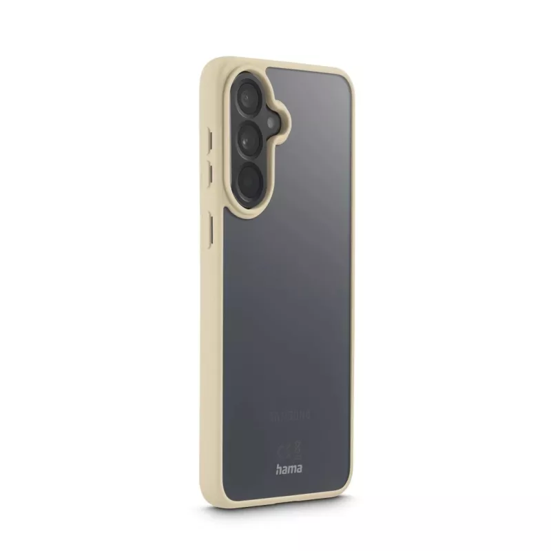Hama Frame Protect dėklas Samsung Galaxy A57 5G — permatomas smėlio spalvos rėmeliu, 6,7 colio (17 cm) ekranui