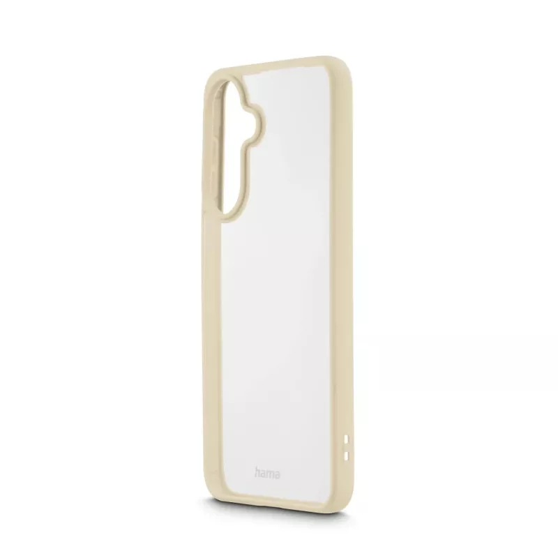 Hama Frame Protect dėklas Samsung Galaxy A57 5G — permatomas smėlio spalvos rėmeliu, 6,7 colio (17 cm) ekranui