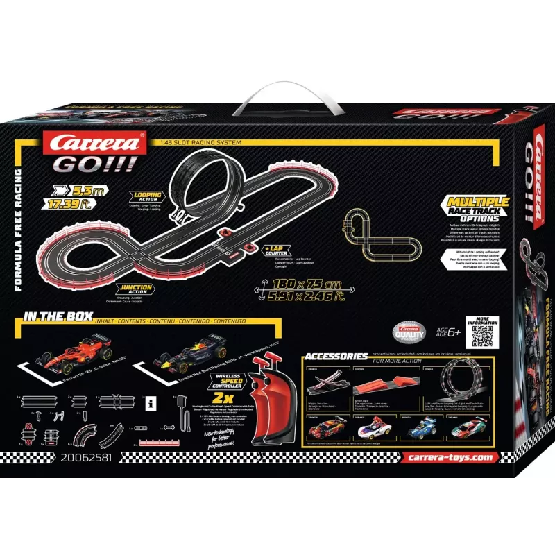 Lenktynių trasos rinkinys CARRERA GO!!! Formula Free Racing belaidis 20062581