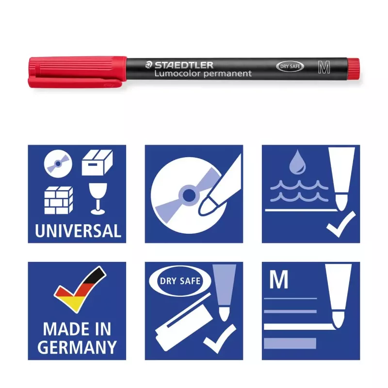 Staedtler Lumocolor 317 permanentinis žymeklis 6 vnt.