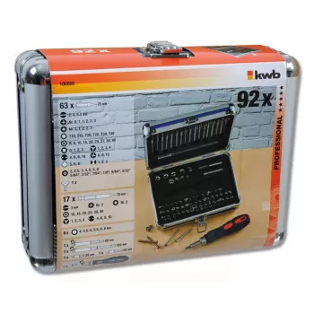 Antgalių komplektas KWB 106800 63 vnt.