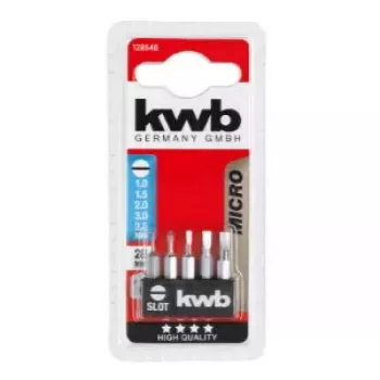 KWB 128540 Atsuktuvų antgalių rinkinys – 5 plokščių antgalių, 28 mm