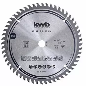 Pjūklo diskas KWB 586168 su karbido antgaliais, 1 vnt.