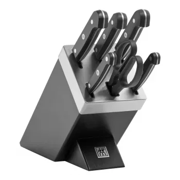 Peilių ir stalo įrankių blokas ZWILLING Gourmet 7 dalių – plieniniai ašmenys, plastikinės rankenos, 2,51 kg