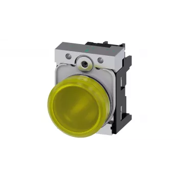 Siemens 3SU1152-6AA30-1AA0 signalinis indikatorius su lempute 24 V Geltona