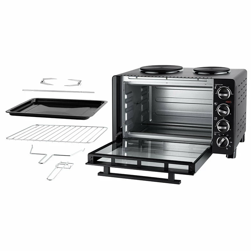 Unold Small kitchen all in one – laisvai pastatoma viryklė su orkaite, juoda