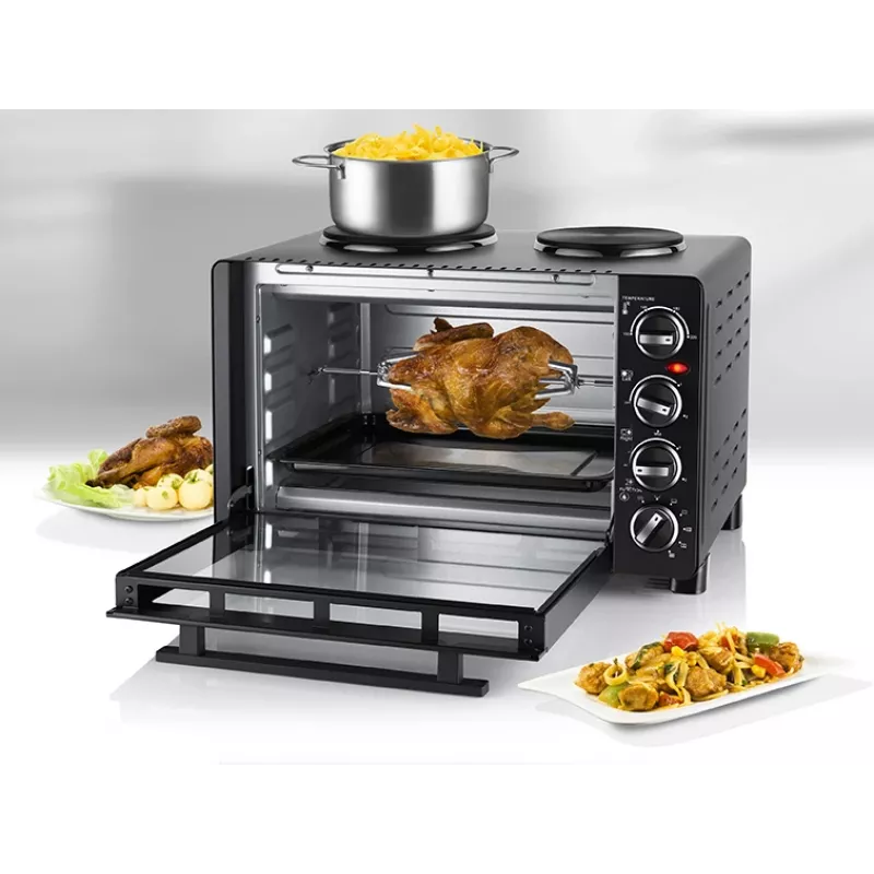Unold Small kitchen all in one – laisvai pastatoma viryklė su orkaite, juoda