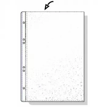 Rexel A6 PP POCKET 80 MICRON TOP OPEN EMBOSSED – peršviečiamas A6 formatu, 125 mm, 20 mm, 150 mm, 109 g