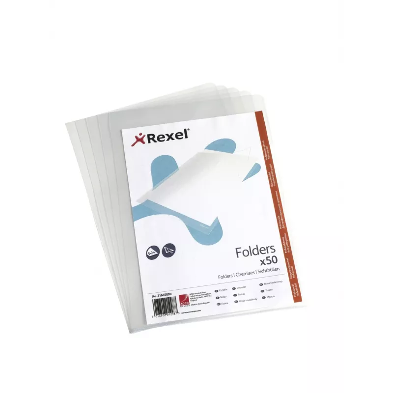 Rexel Crystal L segtuvas A4 skaidrus (50 vnt.)