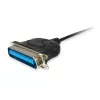 Equip USB-A į lygiagretųjį (Centronics 36) adapterio kabelis, 1,5 m, juodas