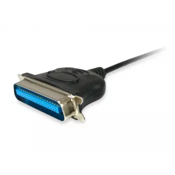 Equip USB į lygiagretųjį adapterio kabelis, juodas, USB A, Centronics 36, 60 g, 1 vnt., 175 mm