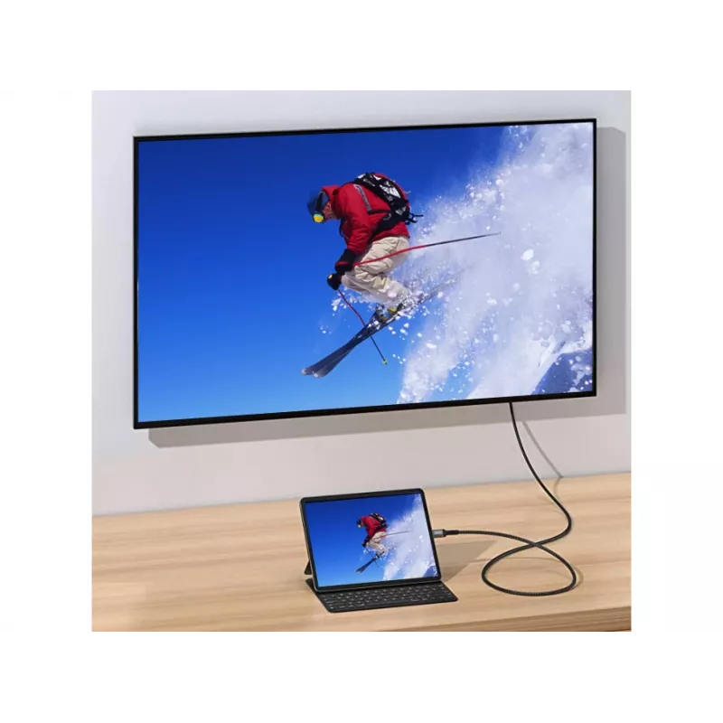 Equip USB-C į DisplayPort Premium laidas, V/V, 2,0 m, 8K/60Hz